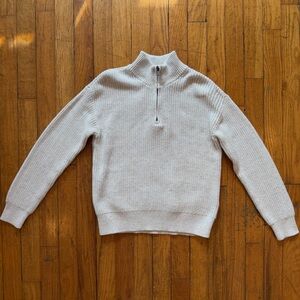 GAP Kids Cream Quarter-Zip Sweater